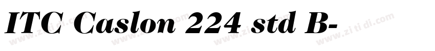 ITC Caslon 224 std B字体转换